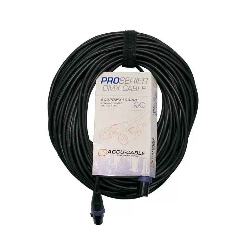 Accu-Cable AC3PDMX100PRO, 100 Ft 3 Pin DMX Pro Cable