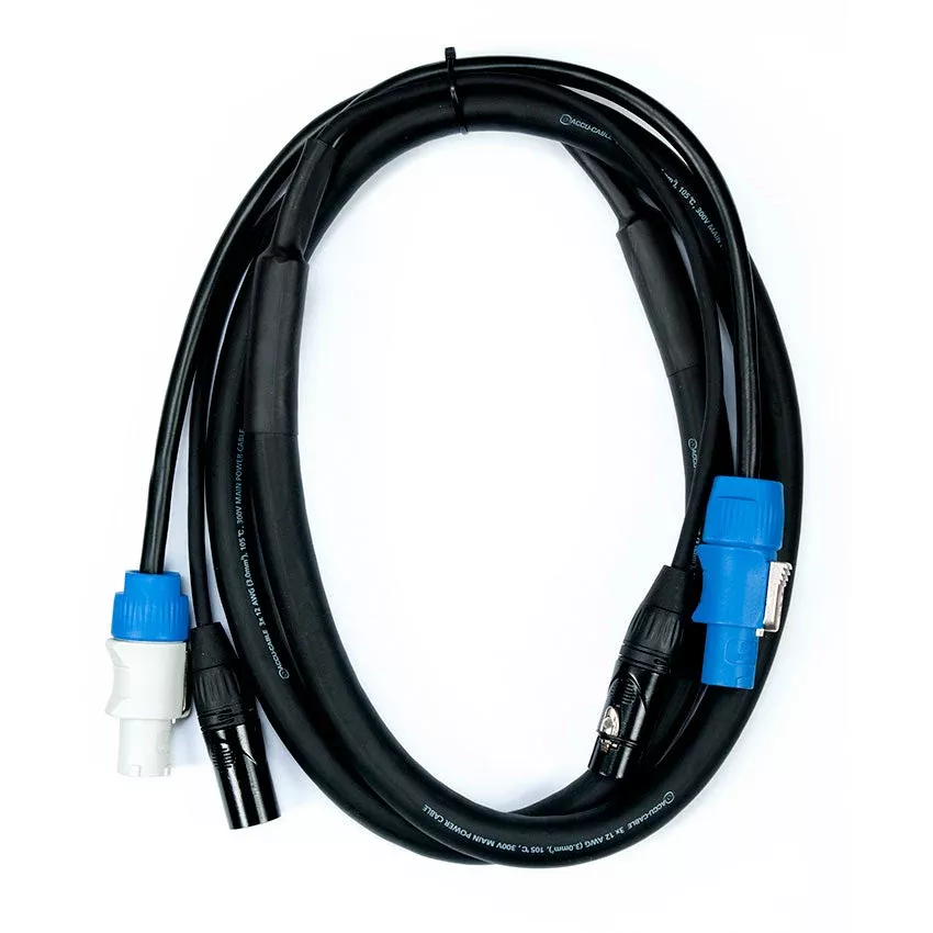 Accu-Cable AC3PPCON6, 6 Ft 3 Pin DMX and PowerCon Link Cable