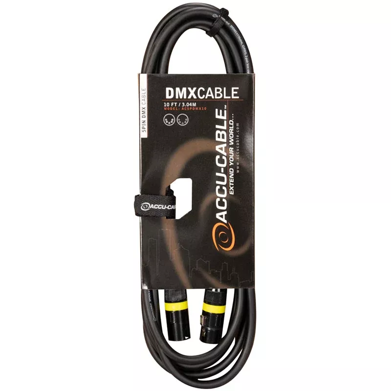 Accu-Cable AC5PDMX10, 10 Ft 5 Pin DMX Cable