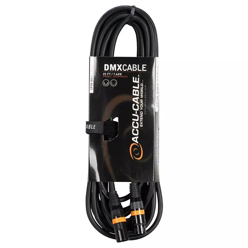 Accu-Cable AC5PDMX25, 25 Ft 5 Pin DMX Cable