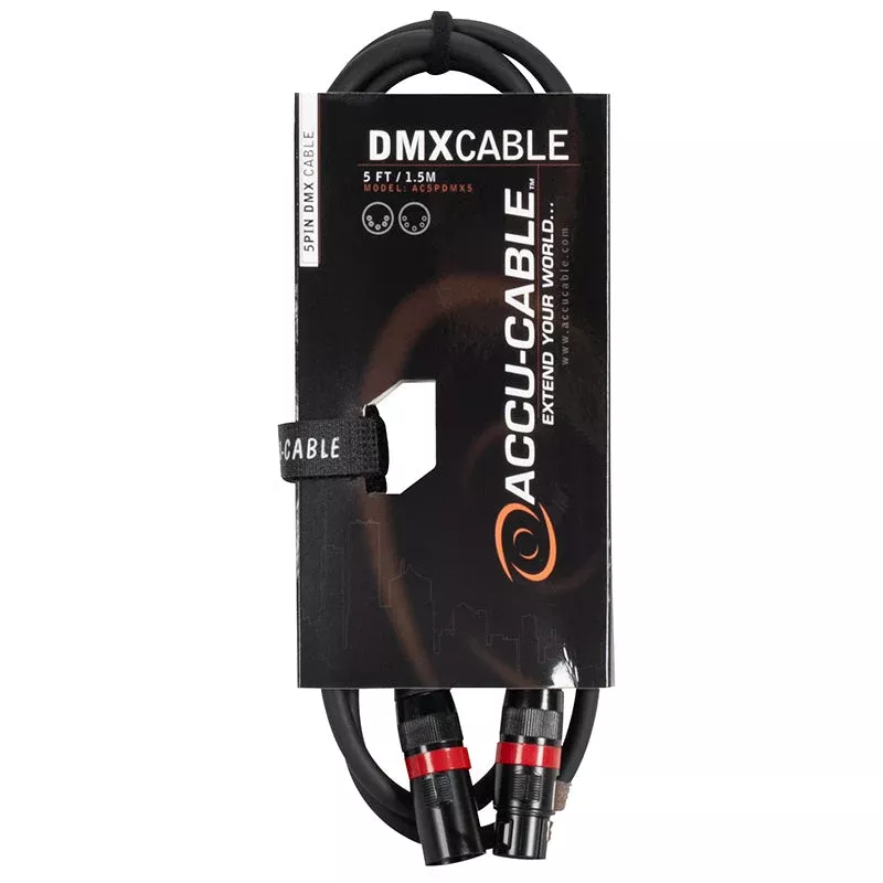 Accu-Cable AC5PDMX5, 5 Ft 5 Pin DMX Cable