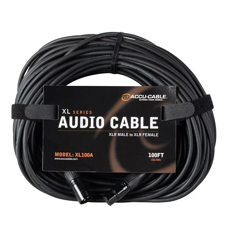Accu-Cable XL100A, 100 Ft XLR Audio Cable