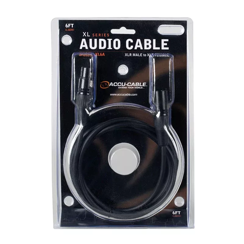 Accu-Cable XL6A, 6 Ft XLR Audio Cable