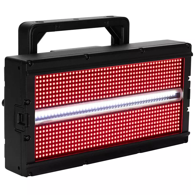 ADJ Jolt Panel FXIP, IP65 High Powered Panel Strobe Effect, 48 x 5 Watt Cool White LED, 800 x 0.5W RGB Color Mixing, 6 All White and 40 Color Zones, 116 Degree Beam Angle, 5 Pin DMX