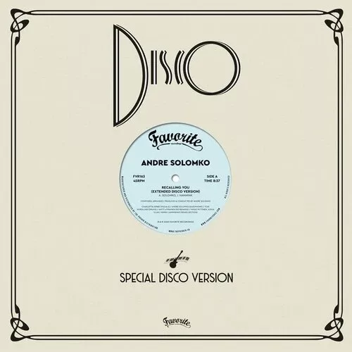 Andre Solomko: Recalling You - 12-INCH SINGLE