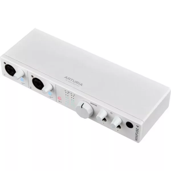 Arturia MiniFuse 4 Portable 4x4 USB Type-C Audio/MIDI Interface (White)