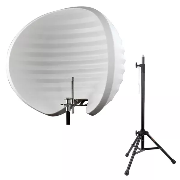 Aston Microphones Halo Reflection Filter White Bundle with Auray Reflection Filter/tripod Micstand