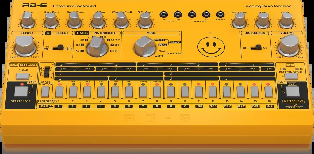 Behringer RD-6-BU Classic Analog Drum Machine with 8 Drum Sounds