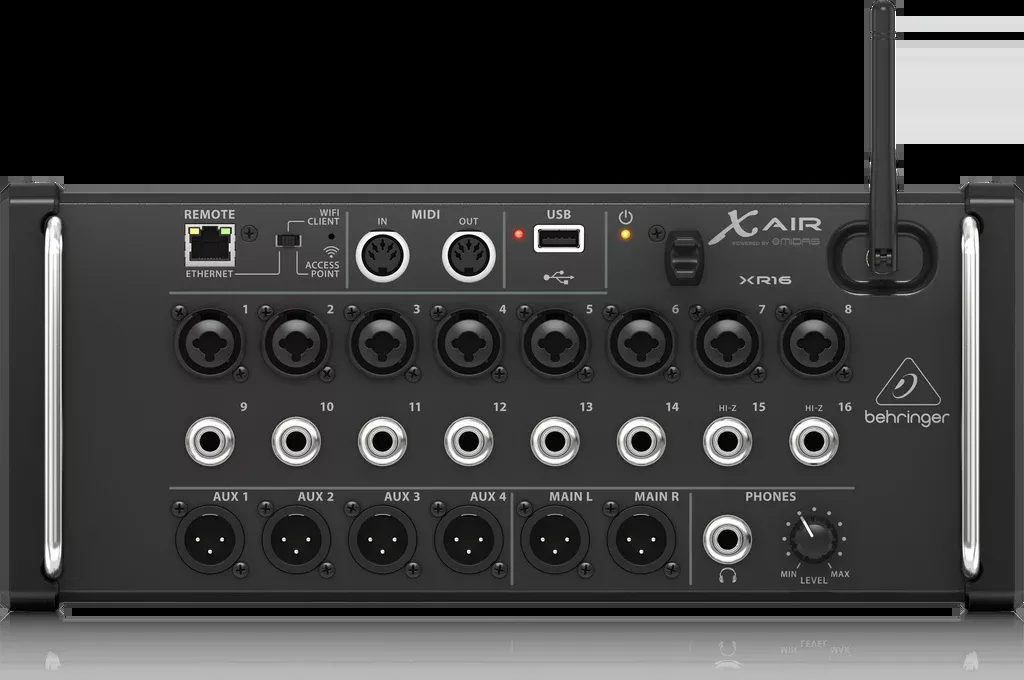 Behringer X Air XR16 16-Input Digital Mixer for iPad/Android Tablets with 8 Programmable Midas Preamps