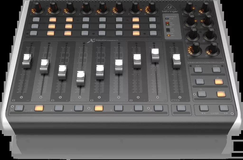 Behringer X-TOUCH COMPACT Universal USB/MIDI Controller with 9 Touch-Sensitive Motor Faders