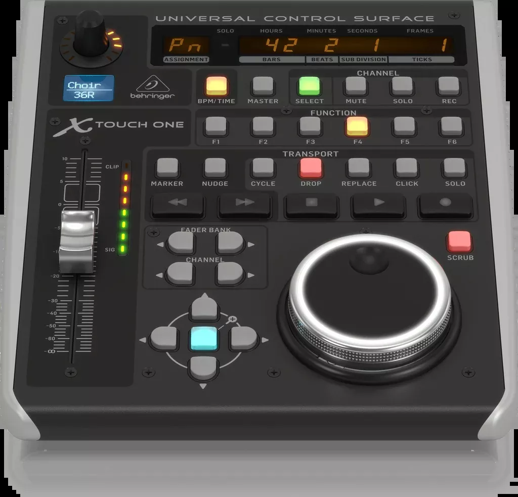 Behringer X-TOUCH ONE Universal Control Surface with Touch-Sensitive Motor Fader and LCD Scribble