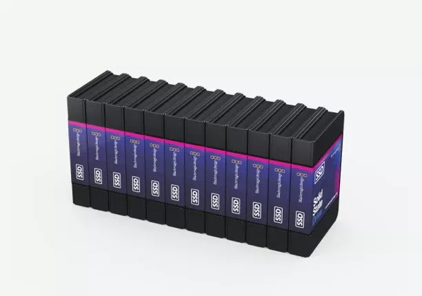 Blackmagic SSD Case 12 Pack, Protective broadcast tape style plastic case designed for 2.5″ SSDs