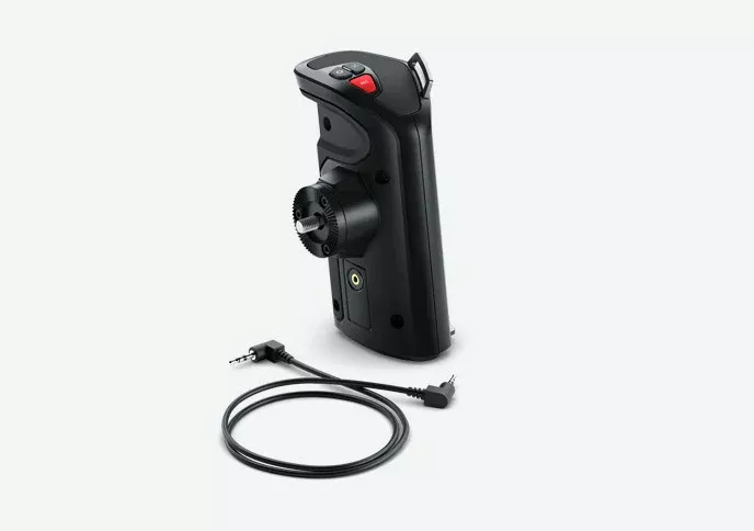 Blackmagic URSA Handgrip, Optional side hand controller for URSA Mini Pro with record start/stop, iris and focus buttons built in
