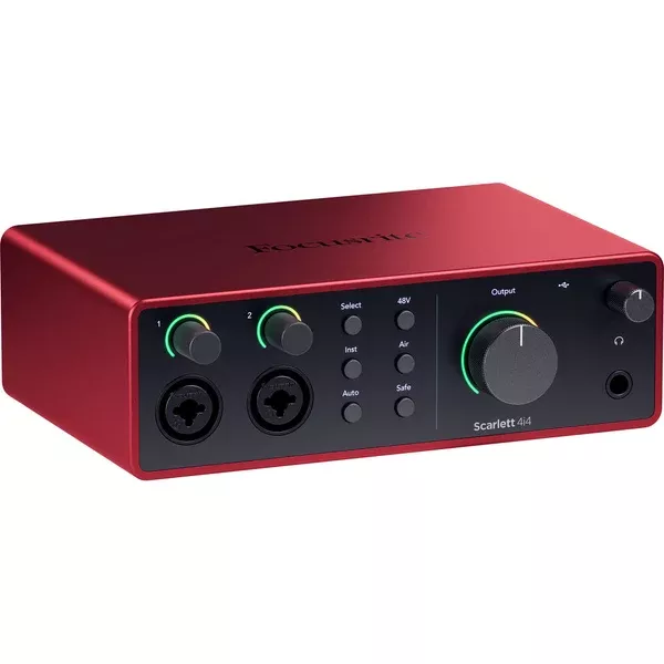 Focusrite Scarlett 4i4 USB Audio Interface 4rd Gen USB Audio Interface, for Musicians, Songwriters, Guitarists, Content Creators