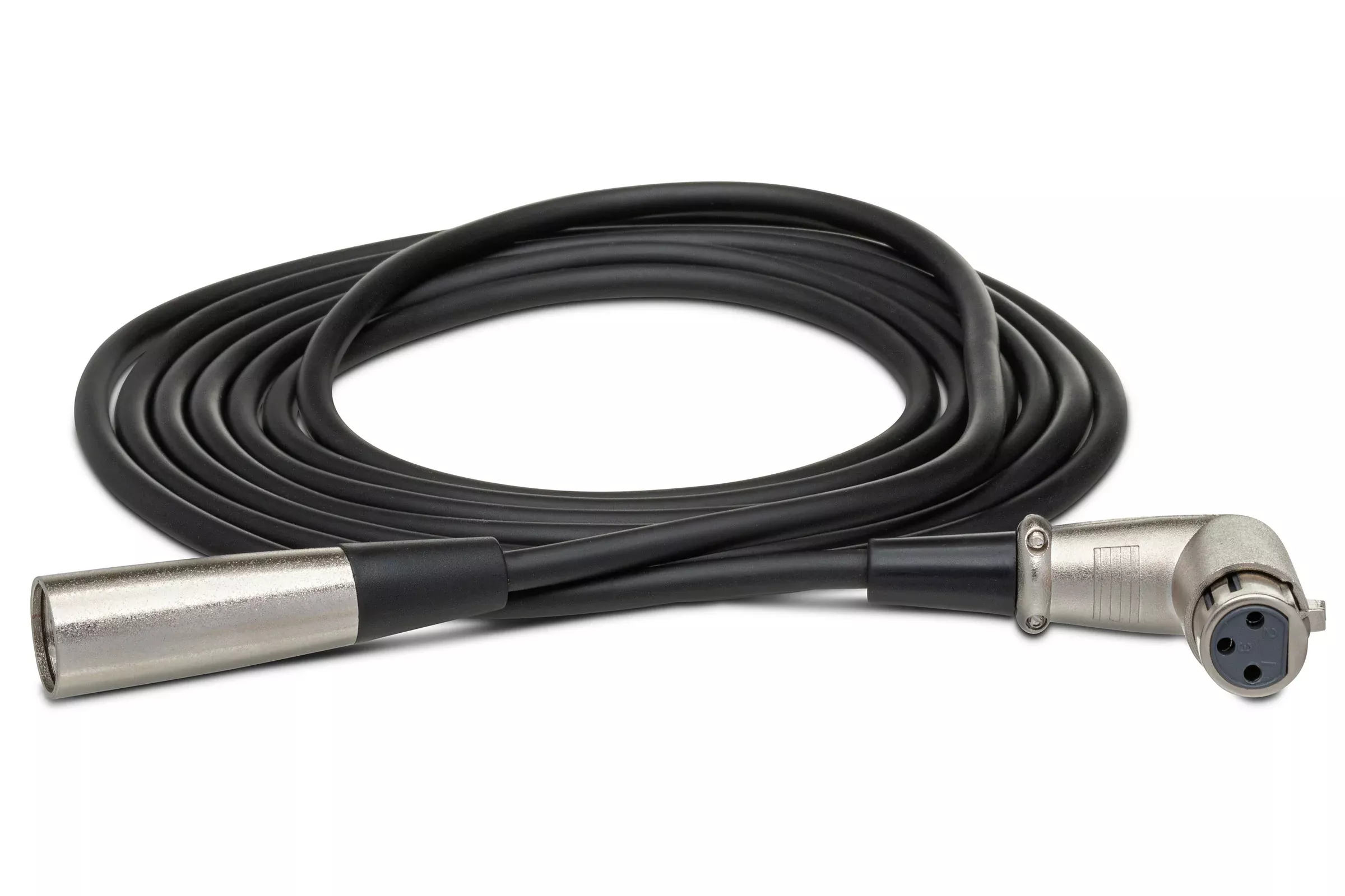 HOSA - Balanced Interconnect, Right-angle XLR3F to XLR3M, 15 ft