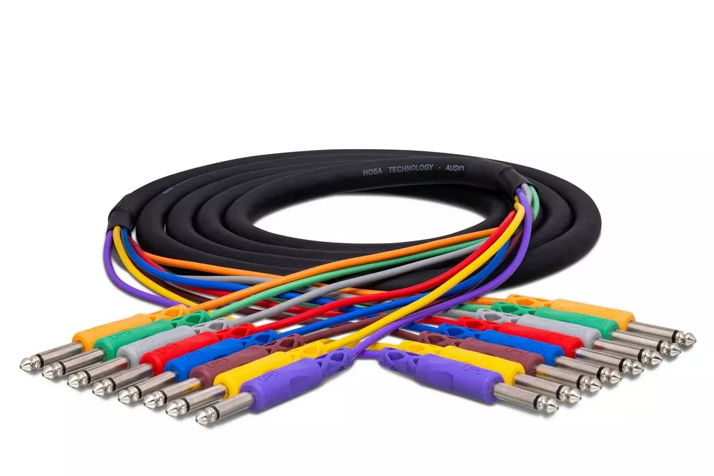 HOSA - Unbalanced Patch Cables, 1/4 in TS to Same, 1.5 ft