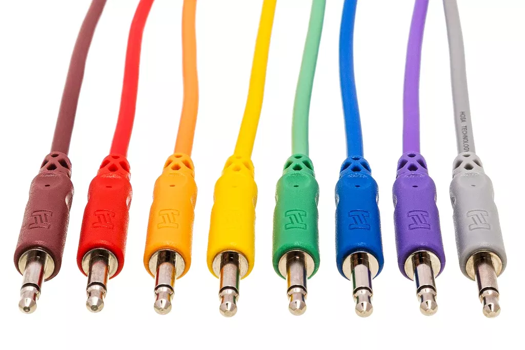 HOSA - Unbalanced Patch Cables, 3.5 mm TS to Same, 1 ft