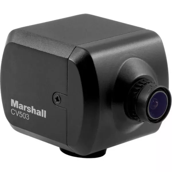 Marshall Electronics CV503 Full HD Miniature Camera with M12 Mount and Interchangeable 3.6mm Lens (72 AOV), 1920x1080p at 60 fps, 3G/HD-SDI Output