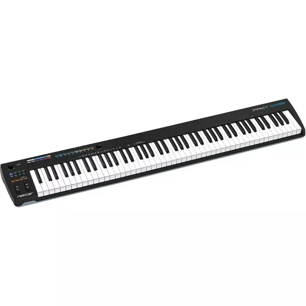 Nektar Technology IMPACT GXP88 88-Keys USB MIDI Professional DAW Controller Keyboard Bundle with Piano-Stype Sustain Pedal, MIDI-MIDI Cable, and Medium Keyboard/Piano Case