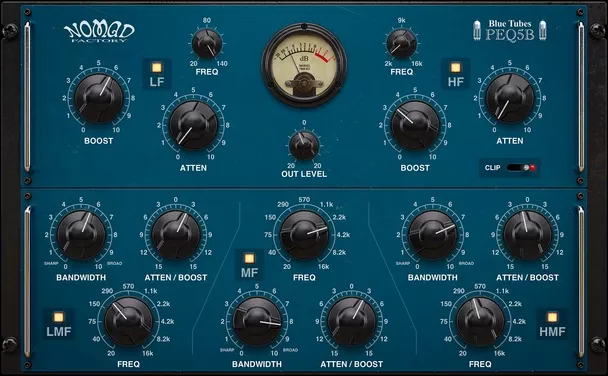 Nomad Factory Blue Tubes Equalizer PEQ5B Plug-in