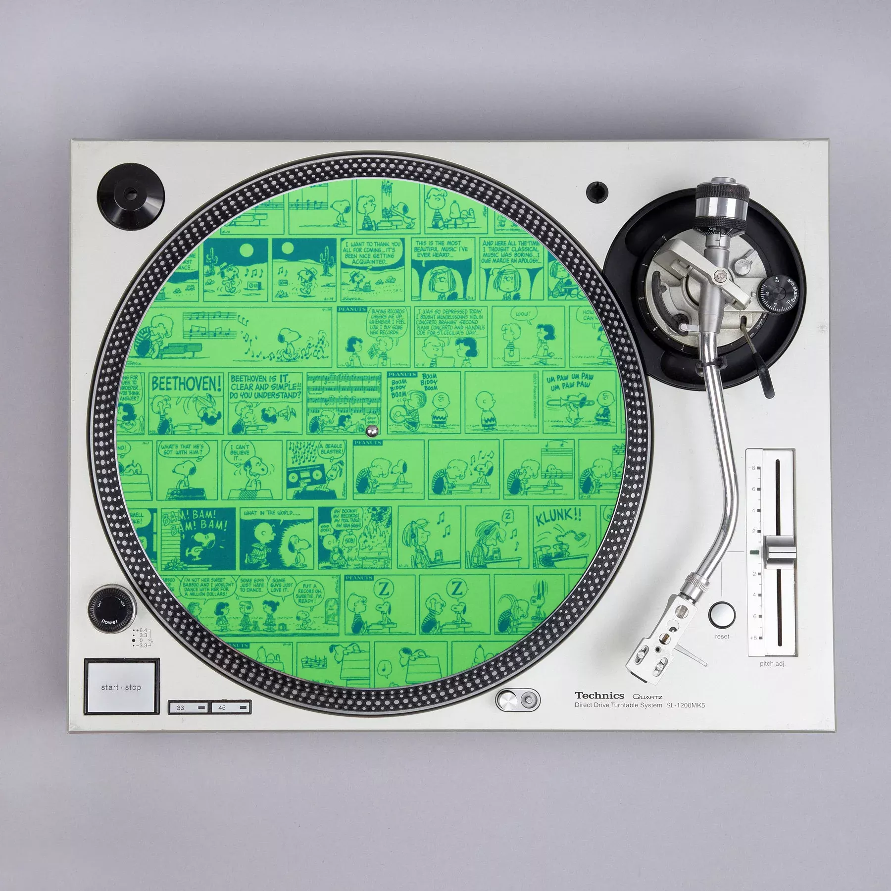 Peanuts Comic Strip Record Mat Slipmat - Green