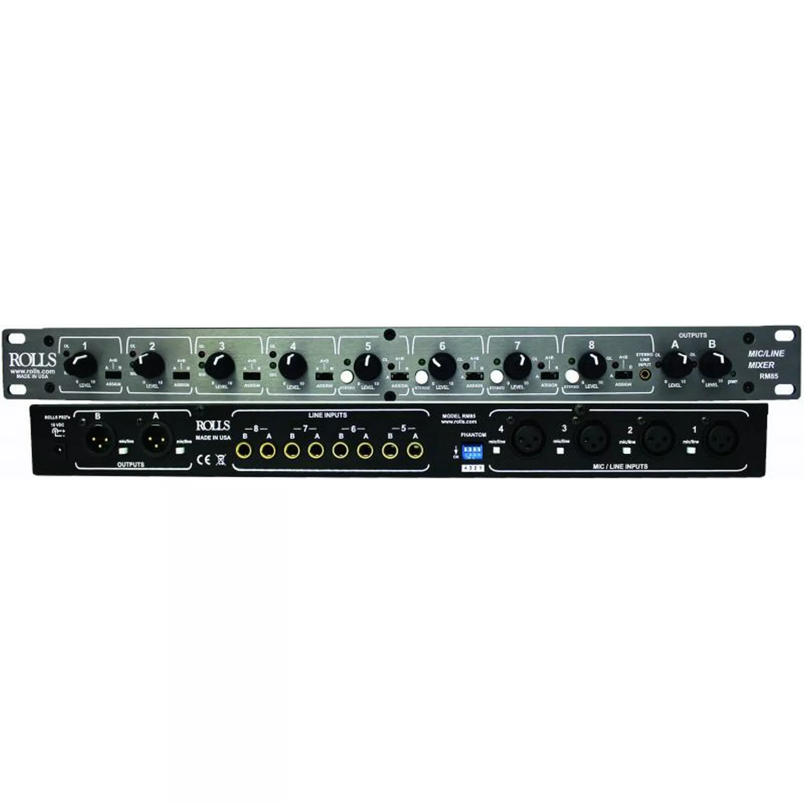 Rolls RM85 Two-Zone Mic and Line Mixer