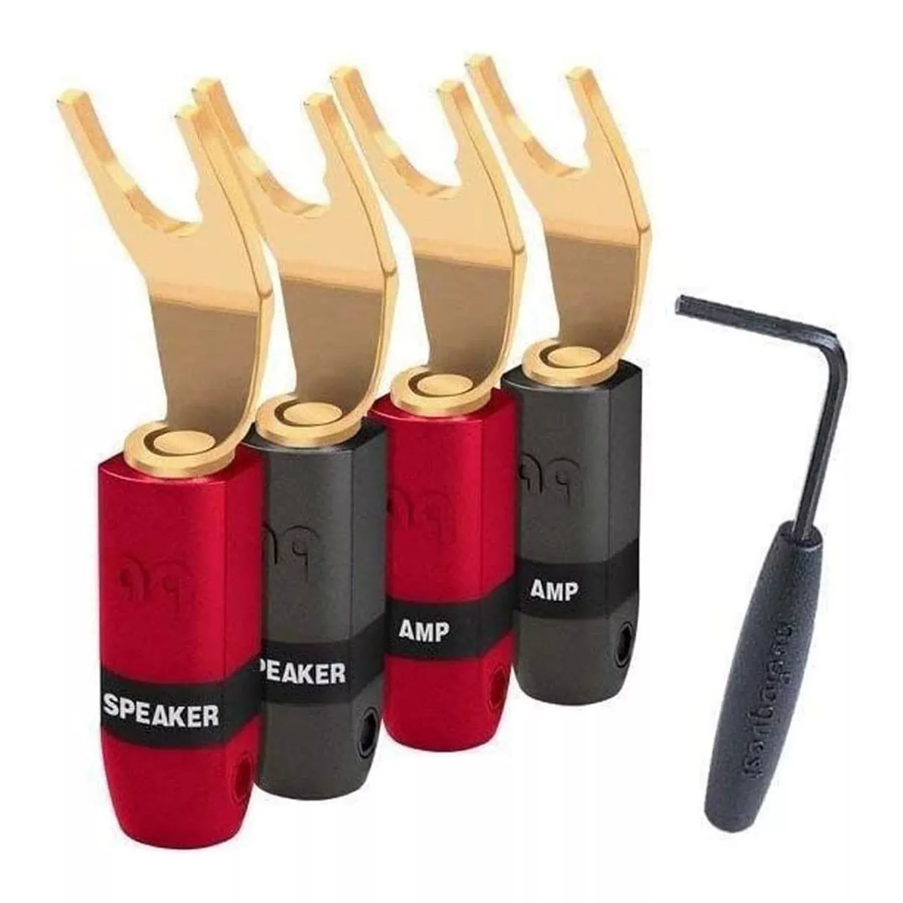 SureGrip 300 Gold Spade Connectors - Set Of 4